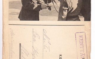VANHA Postikortti Mannerheim kulk. 1941 Kenttäposti