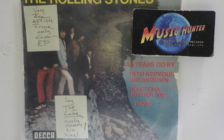 THE ROLLING STONES - AS TEARS GO BY VG++ KANNET 7" .