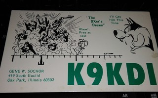 Usa - Kotka QSO kortti 1969 PK800/7