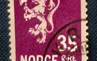 Norja 1937-37  Leijonamerkki violetti  35 ö  o