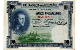 Espanja 100 pesetas 1925 (KL4)