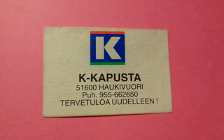 TT-etiketti K K-Kapusta, Haukivuori