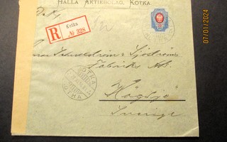 1916 Kotka Halla Ab R sens liikekuori Ruotsiin