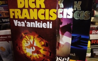 3 kpl Dick Francis kirjoja paketti