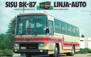 1980 Sisu BK-87 linja-auto esite - KUIN UUSI