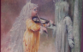 Sussi Anna Åberg keijulapsi soittaa viulua