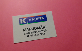 TT-etiketti K Kauppa Marjomäki, Rantatöysä