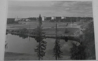 Oulu, Koskikeskusta, vanha mv valokuvapk, p. 1970