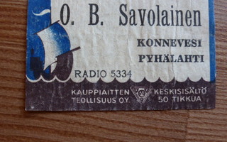 O. B. SAVOLAINEN  /  KONNEVESI  /  PYHÄLAHTI