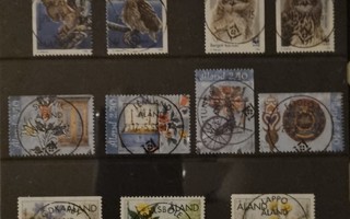 Åland-Ahvenanmaa postimerkit, 16kpl loistoleimoilla