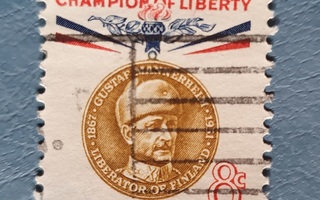 Mannerheim - Champion of Liberty 8c USA postimerkki