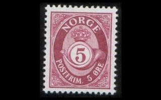 Norja 478y ** Postitorvi 5 öre Y-paperi (1962)