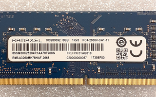 8 GB DDR4 2666V läppäri SO-DIMM muisti