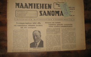 Sanomalehti  Maamiehen sanomat 29.11.1948