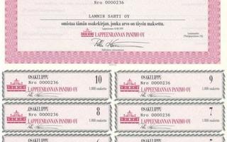 1993 Lappeenrannan Panimo Oy, Lappeentanta osakekirja