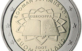 SUOMI 2013 2 € Rooman sopimus 50 vuotta   (pillerissä)
