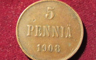 5 penniä 1908