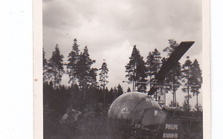VANHA Valokuva Erikoinen Helikopteri Philips Radio-TV 1963