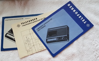 Telefunken Partysound cassette magnetophon 201 MANUAL YM.