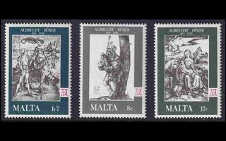 Malta 566-8 ** Taiteilija Albrecht Durer (1978)