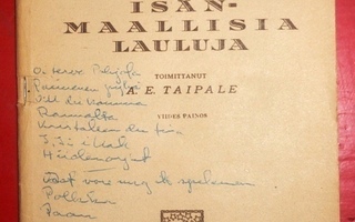 A. E. Taipale : Isänmaallisia Lauluja  1946