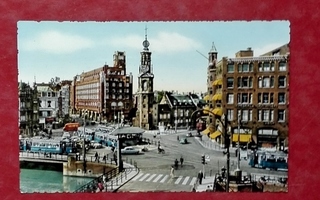 Amsterdam Muntplein postcard/postikortti (50-60-luku?)