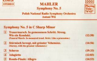 Gustav Mahler : Sinfonia no 5 Cis-molli CD