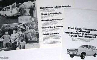 1973 Ford Escort Kombi esite - KUIN UUSI - suomalainen