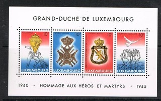 Luxemburg 1985 - WWII:n päättymisestä 40v blokki ++