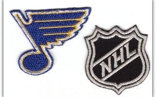 NHL - St. Louis Blues ja NHL -kangasmerkit / hihamerkit