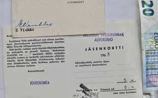 2 VANHAA Jäsenkirjaa Helsinki Varuskunnan Automiehet 1959/63