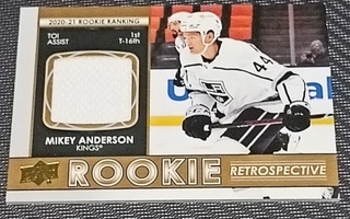2021-22 UD Mikey Anderson JERSEY Rookie Retrospective