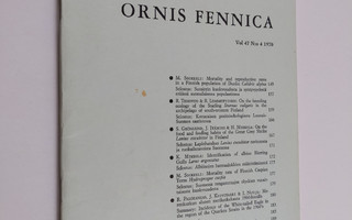 Ornis Fennica 3/1970 Vol 47