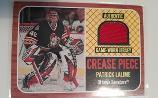 Patrick Lalime - Authentic game-worn jersey, CREASE PIECE