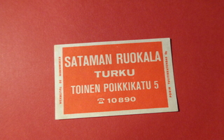 TT-etiketti Sataman Ruokala, Turku