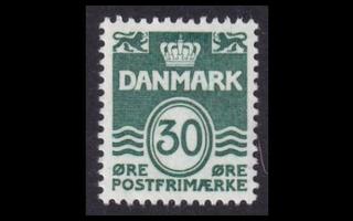 Tanska 456 ** Aaltoviiva 30 öre sinivihreä (1967)