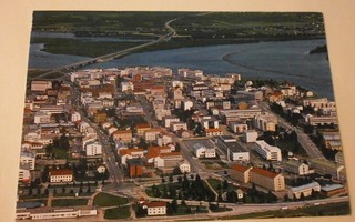 Rovaniemi, väri-ilmakuva, keskustaa + sillat, p. 1981