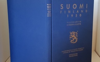 Suomi Finland 1950 - yleiskartta, (Näköispainos)