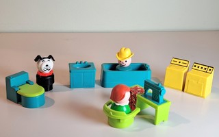 Fisher Price Little people Vintage kylpyhuone ja asukkaat