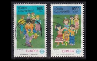 Turkki 2854-5 o Europa lasten leikit (1989)