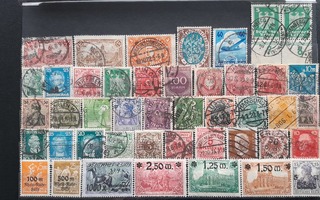 SAKSA VANHAA n. 1880-1936 postimerkkejä */o 44 kpl