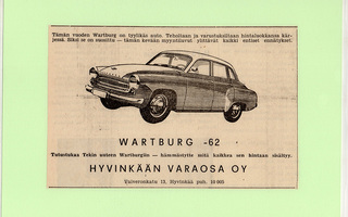 Wartburg 1962 - lehtimainos A5 laminoitu