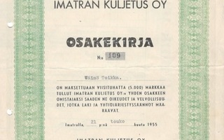 1955 Imatran Kuljetus Oy, Imatra osakekirja