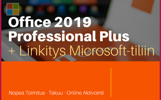 Office 2019 Professional Plus + Linkitys Microsoft-tiliin