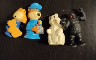 Kinder/suklaamuna -lelut ja muut 4kpl 90-luvulta