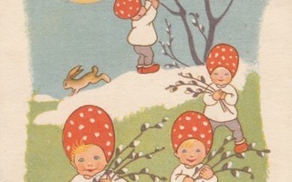 Postikortti, Pääsiäinen, vanha vuodelta 1946 Tampereelle