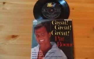 PAT BOONE : GREAT! GREAT! GREAT! EP PS orig.1961 SWE RARE