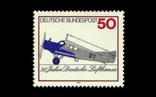 Saksa 878 ** Lufthansa 50v (1976)