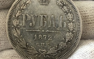 Venäjä 1 Rupla 1872. Aleksandr II. Hopeaa.
