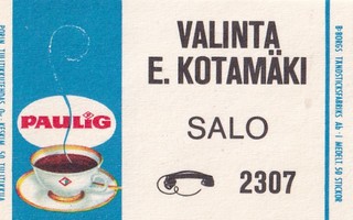 Salo, Valinta E. Kotamäki , Paulig   b431